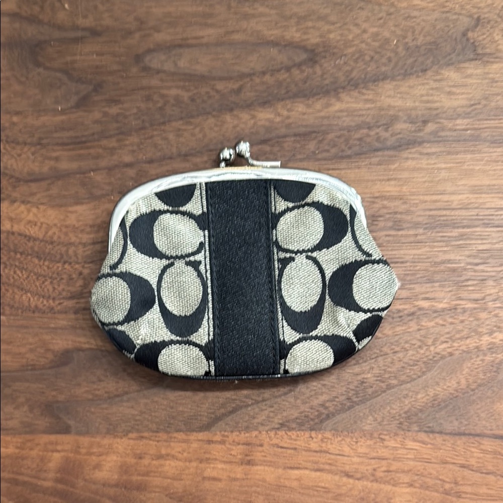 Coach Black and Tan Clutch